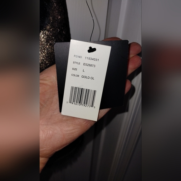 Ellen Tracy Shimmering Gold and Black  Jacket - Picture 5 of 10